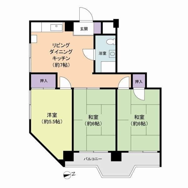 パラスト王子 間取図