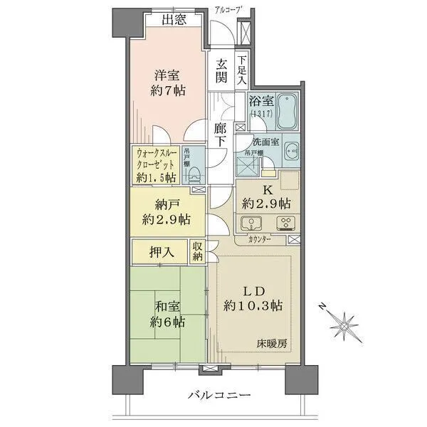 ガーデナヴィル市川妙典 間取図