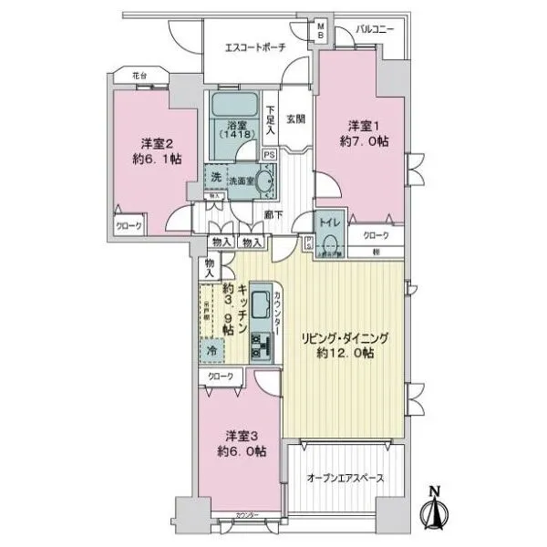 グランシティ浅草橋 間取図