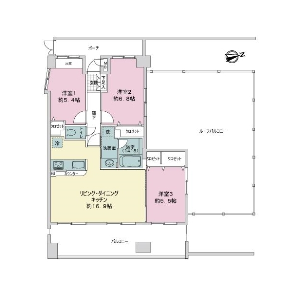 ランドコートつつじヶ丘 間取図