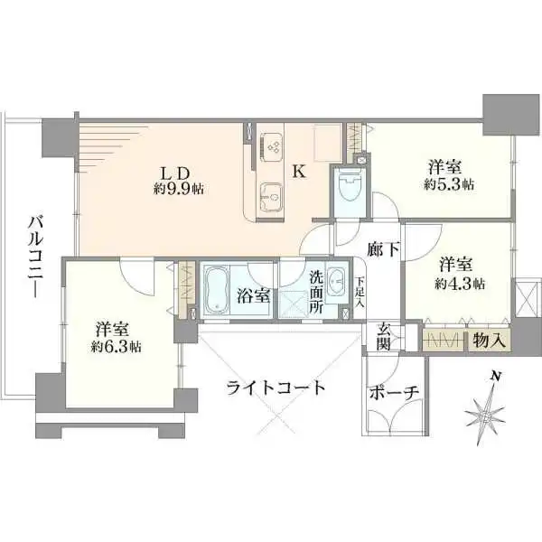 クリオ綱島十番館 間取図