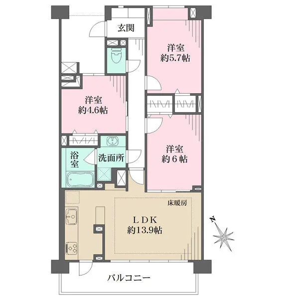 藤和シティホームズ駒込古河庭園 間取図