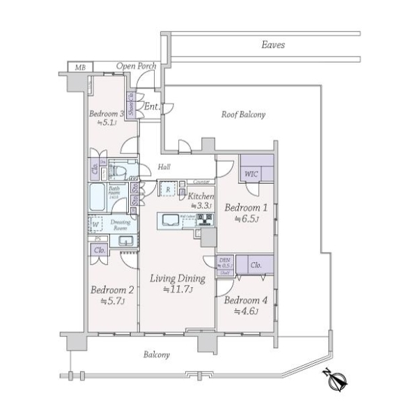 プラウドシティ南浦和テラス 間取図
