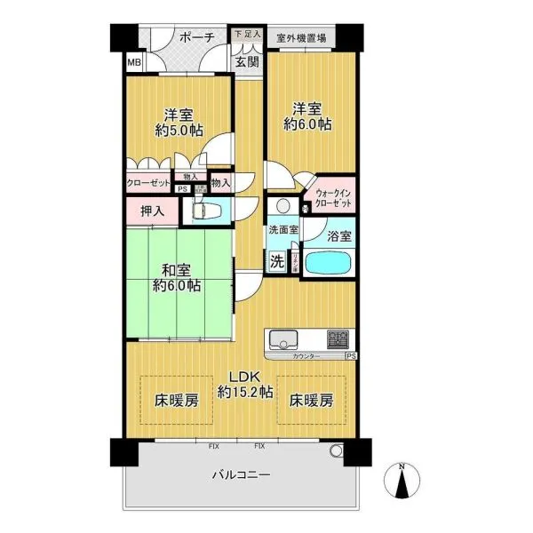 藤和八尾ホームズガーデンクレール 間取図