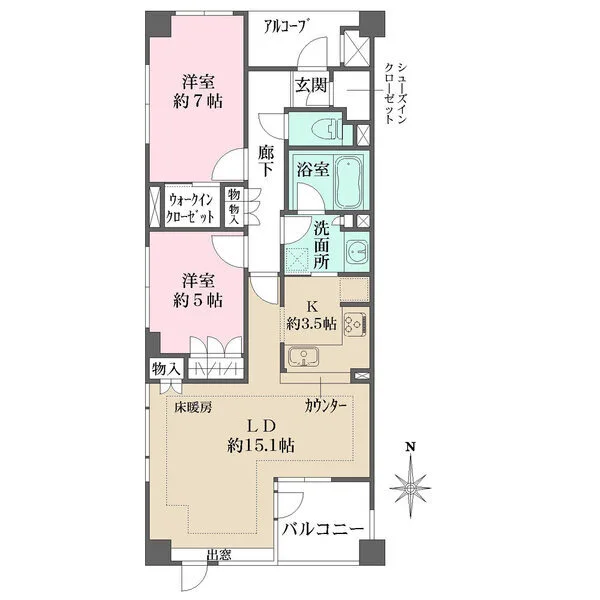 グランスイート横濱山手 間取図