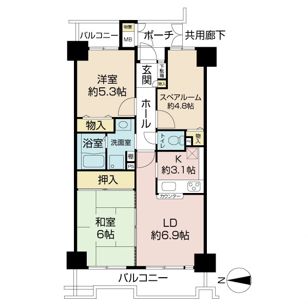 グリーンシティＯＳＡＫＡ 間取図