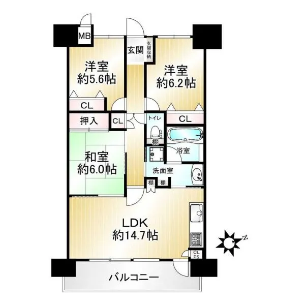 シャリエ草津大路 間取図