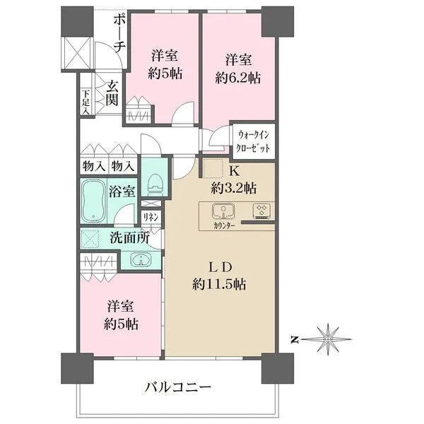 シティタワー金町 間取図