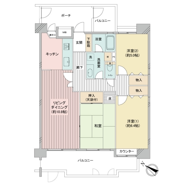 モアステージ大森南 間取図