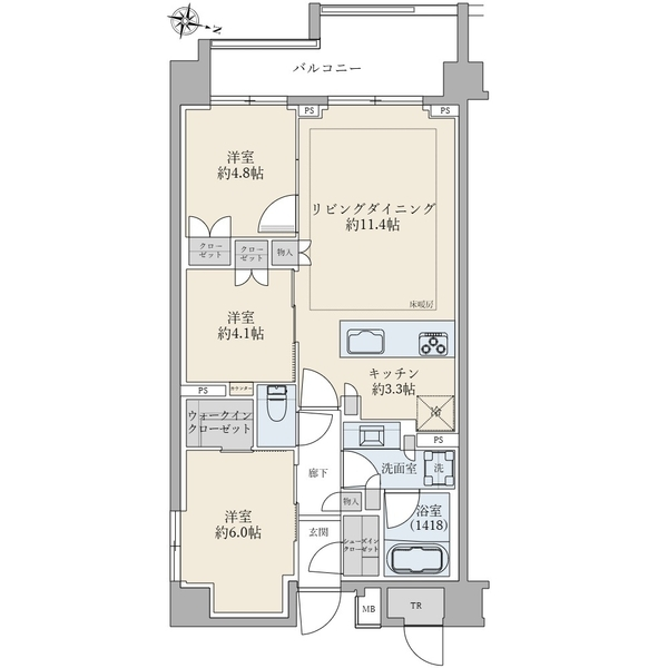 ブリリア大島パークサイド 間取図