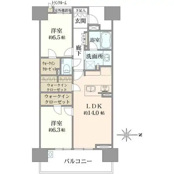 マストスクエア橦木町 間取図