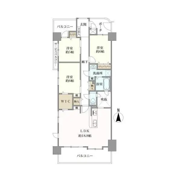 ベルレーヴ豊中本町 間取図