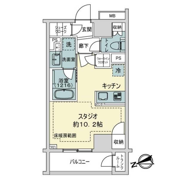 グローリオ新宿夏目坂 間取図