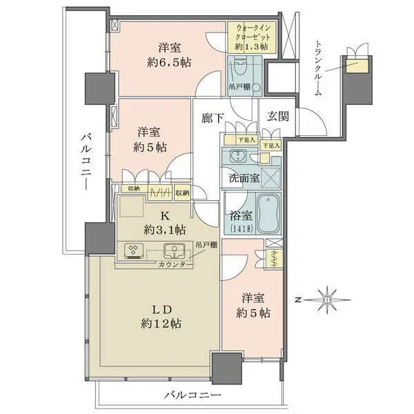 ザ・パークハウス晴海タワーズクロノレジデンス 間取図
