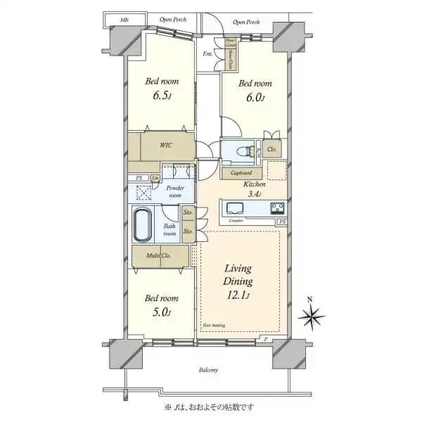プラウドシティ大田六郷フォレスト街区棟 間取図