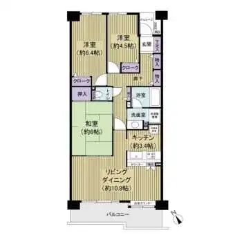 3LDK　リフォーム向き住戸　南西向き