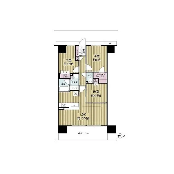 レジデンス大日ステーションプレミア 3LDK、専有面積67.84m2のお部屋です♪