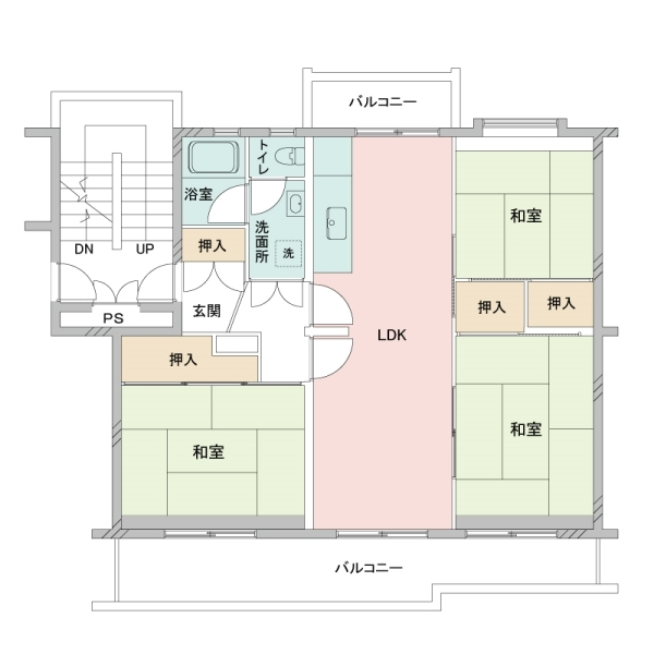 港南台つぐみ団地１２号棟１２ 間取図