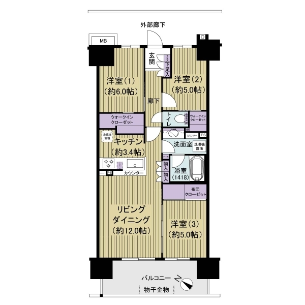 ファインシティ東松戸モール＆レジデンス 間取図