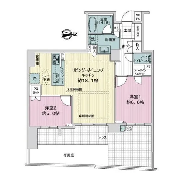 ライオンズ京都五條院ロイヤルグレイド 間取図