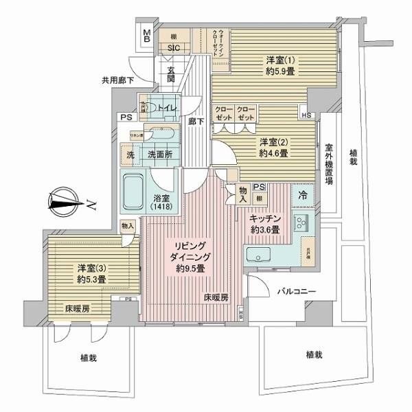 オープンレジデンシア代々木ザ・ハウス 間取図