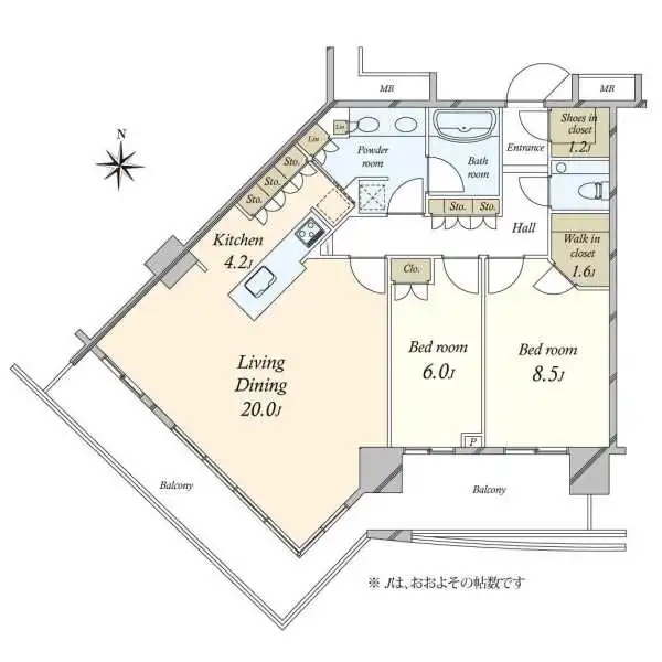 アーバンドックパークシティ豊洲タワーＡ 間取図