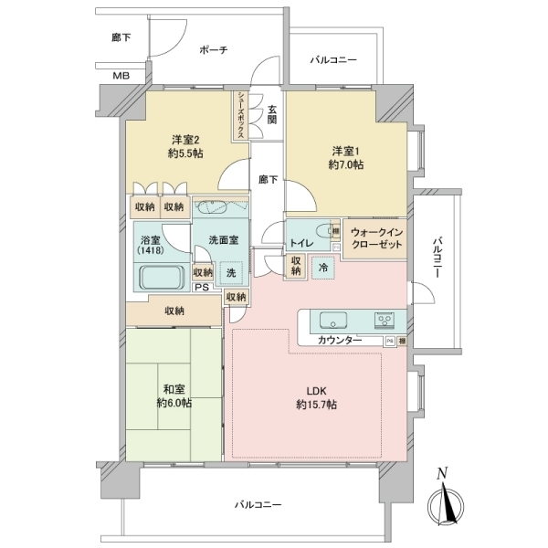 サンフィーリア・メイツ戸田公園 間取図