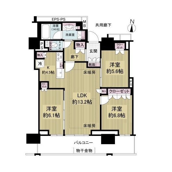 プラウドタワー名古屋丸の内 間取図