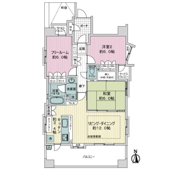 リッツ吹田デュオ 間取図