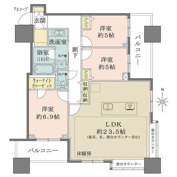 エクラスタワー武蔵小杉 間取図