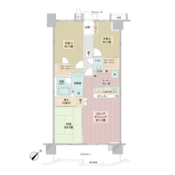 シーズウィッシュ志木 間取図
