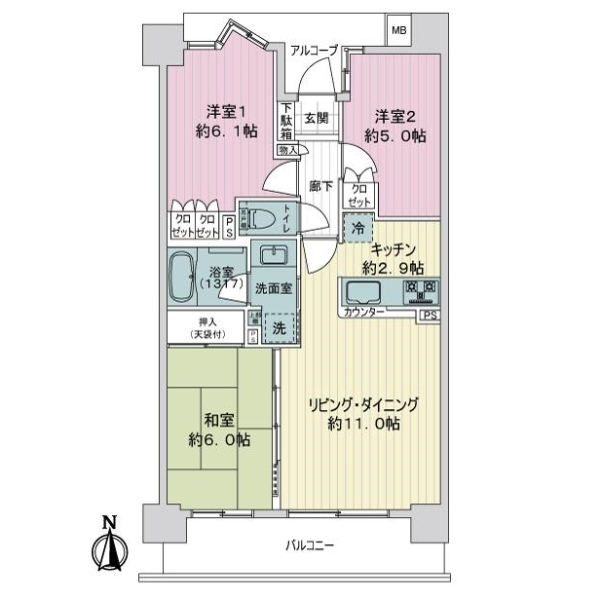 ナイスステージ武蔵新城 間取図