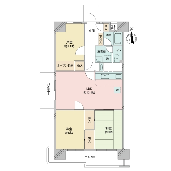 中野本町マンション 間取図