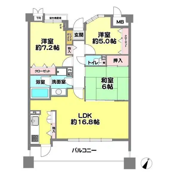 神戸海岸通ハーバーフラッツ６番館 間取図