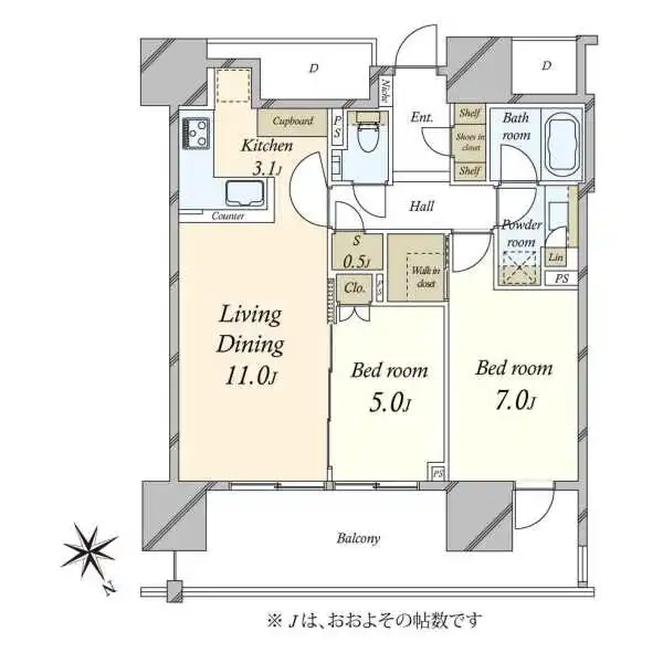 グランドヒルズ恵比寿 間取図