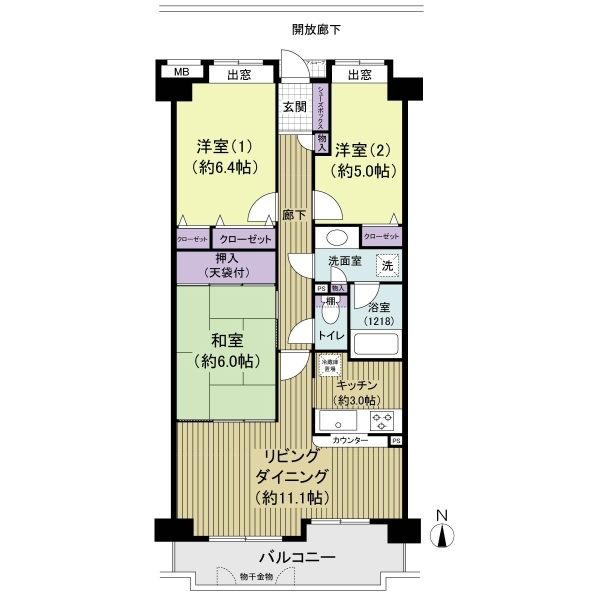 チサンマンション戸田 間取図