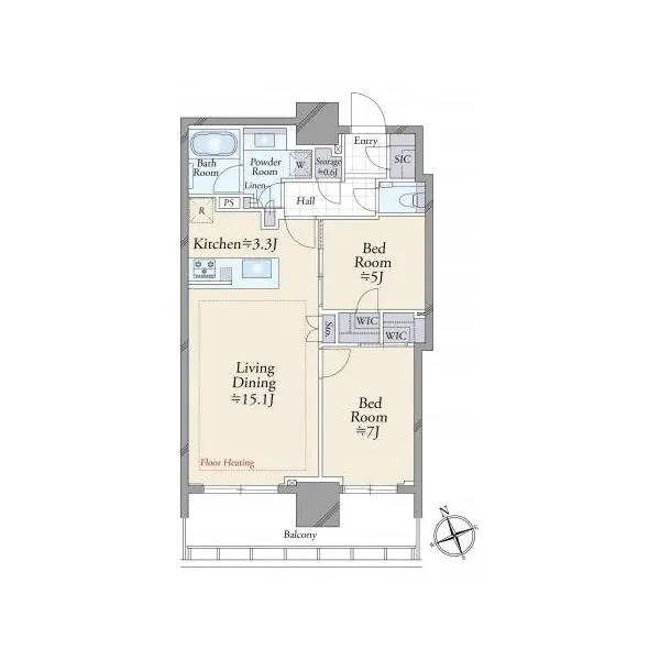 ブランズタワー芝浦 間取図