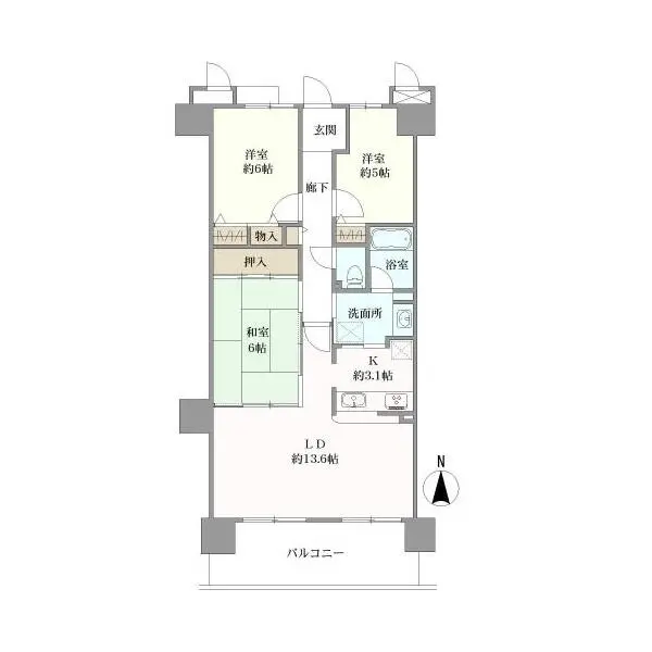 サンシティ西京極１番館 間取図