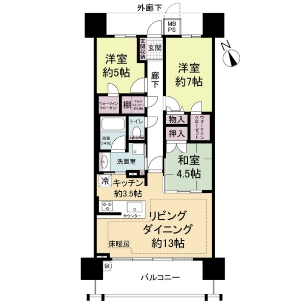 ライオンズ藤が丘リビオガーデンズ 間取図