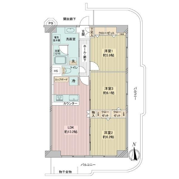 西新井大師扇スカイハイツ 間取図