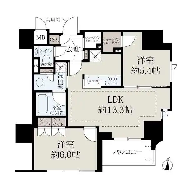 ジオ西新宿ツインレジデンス　ウエスト棟 間取図