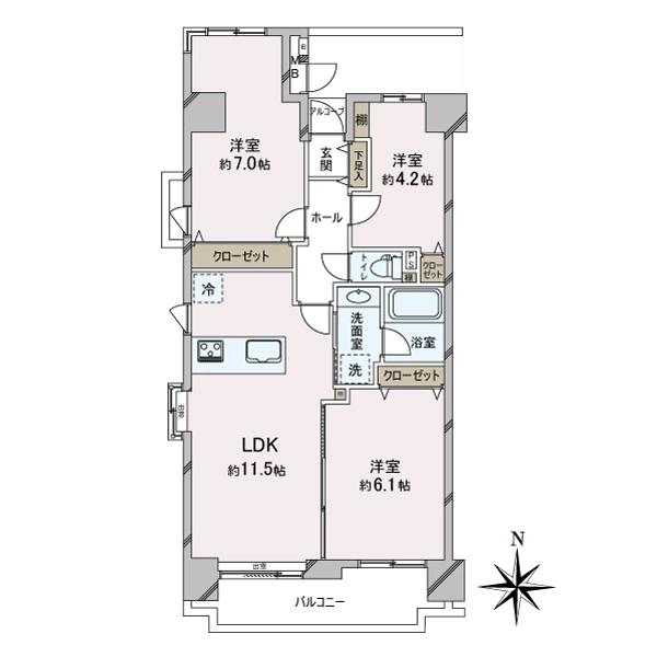 菊川パーク・ホームズ 間取図
