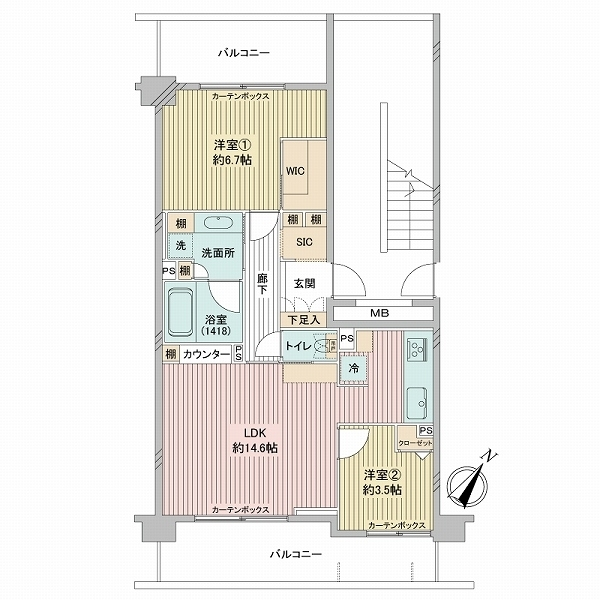 ルネ・ベイグランデ 間取図