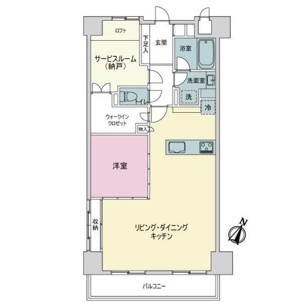 エクセルシオール新丸子 間取図