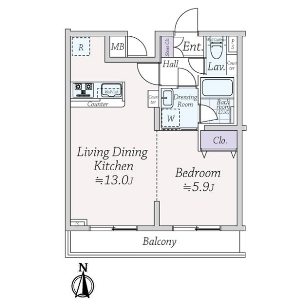 スパシエ新宿哲学堂公園 間取図