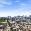 パークハウス清澄白河タワー 27階住戸から南方向の眺望、木場公園の豊かな自然を望むビュー