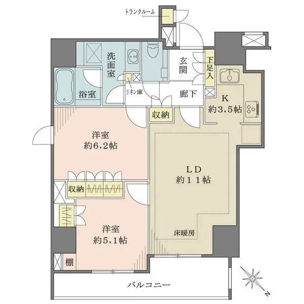 ザ・パークハウス新宿御苑西 間取図