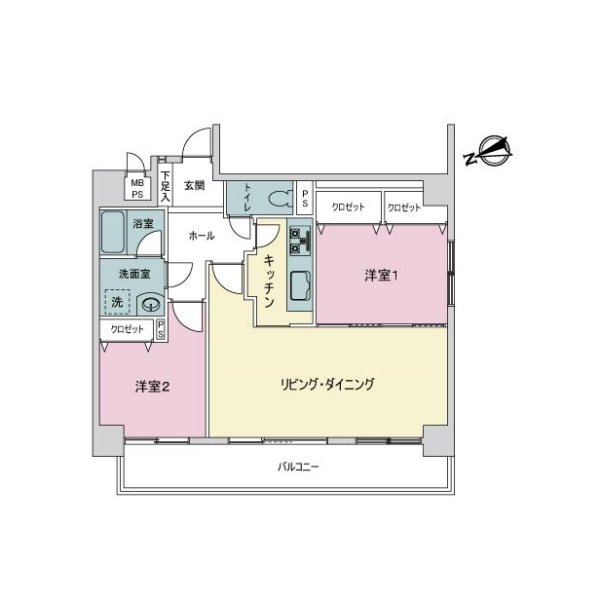 ライオンズマンション橦木 間取図